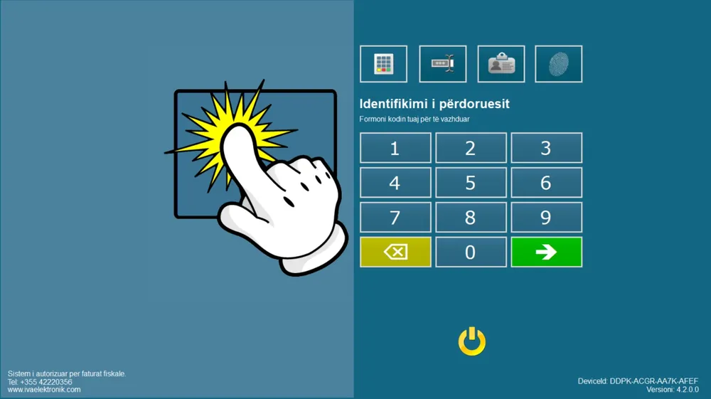 RestoBar+ user login for controlled work while service continues